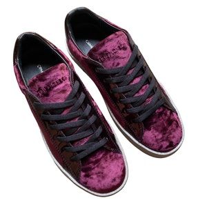 Crime London Dynamite Lo Burgundy Sneakers